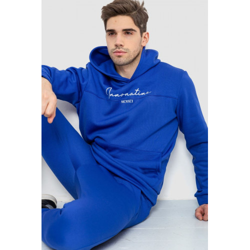 Спортивный костюм мужской на флисе, цвет электрик, 238R57160