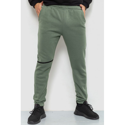 Спорт штаны мужские на флисе, цвет хаки, 238R56970