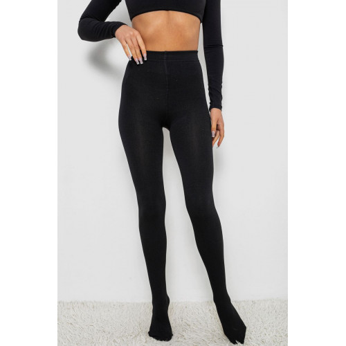 Колготы женские утепленные на флисе, цвет черный, 139RB868W