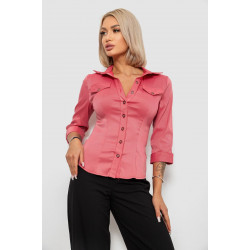 Рубашка классическая в полоску, цвет коралловый, 230R643