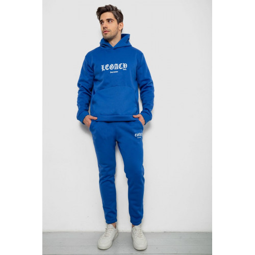 Спортивный костюм мужской на флисе, цвет электрик, 238R57046