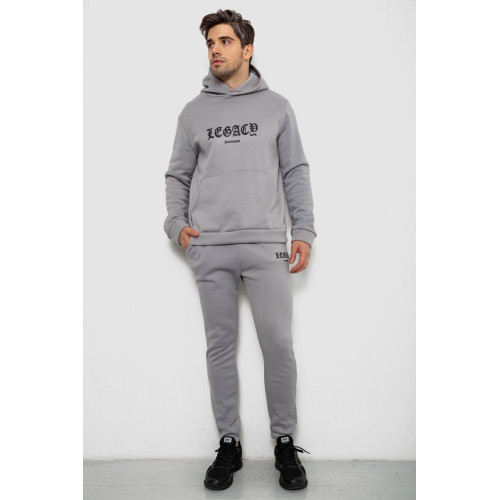 Спортивный костюм мужской на флисе, цвет серый, 238R57046