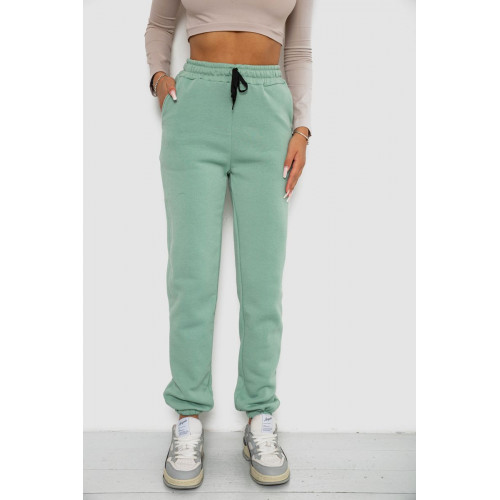 Спортивные штаны женские на флисе, цвет мятный, 238R57011