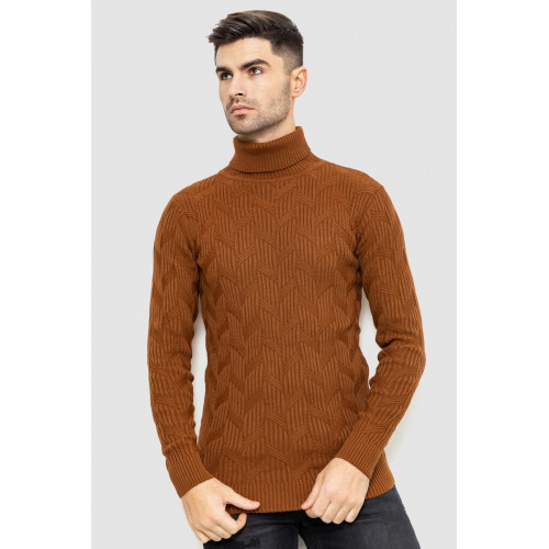 Свитер мужской, цвет коричневый, 161R1034