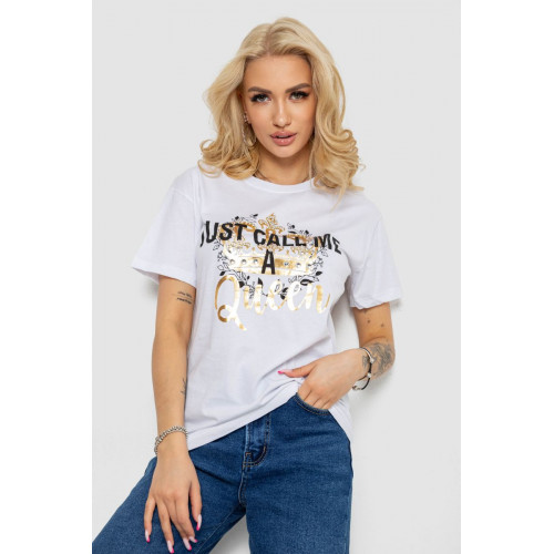 Футболка женская, цвет белый, 244R4612