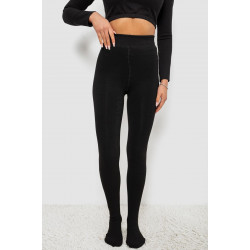 Колготы женские утеплённые на меху, цвет черный, 139RB588
