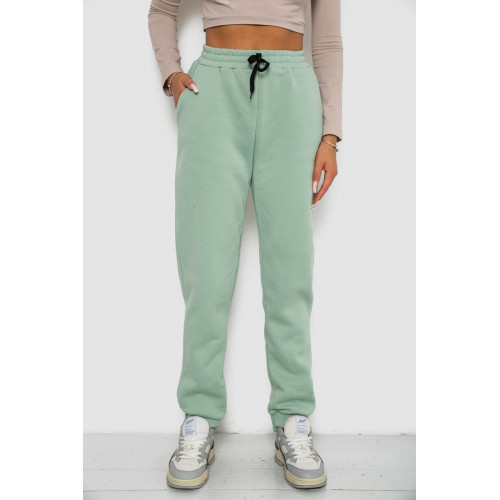 Спортивные штаны женские на флисе, цвет светло-мятный, 238R57020