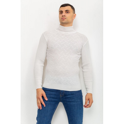 Свитер-гольф мужской, цвет молочный, 161R892