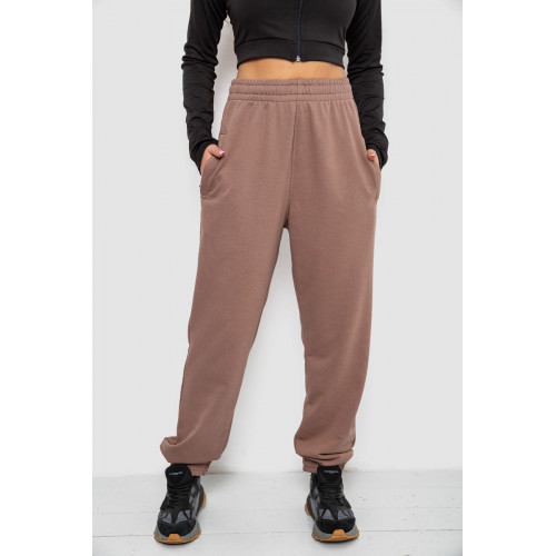 Спортивные штаны женские демисезонные, цвет мокко, 102R415