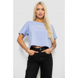 Футболка женская с принтом, цвет голубой, 221R9905