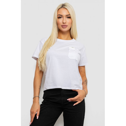 Футболка женская с принтом, цвет белый, 221R330