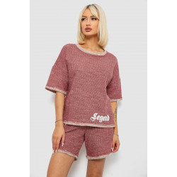 Костюм женский повседневный, цвет бордовый, 257R604