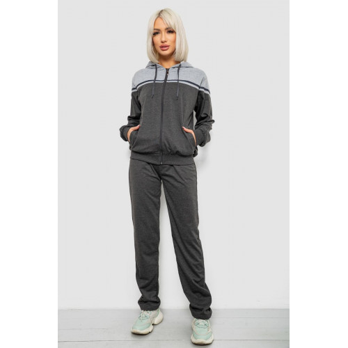 Спортивный костюм женский двухнитка, цвет серый, 244R9126