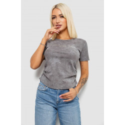 Футболка женская с принтом, цвет серый, 221R3309