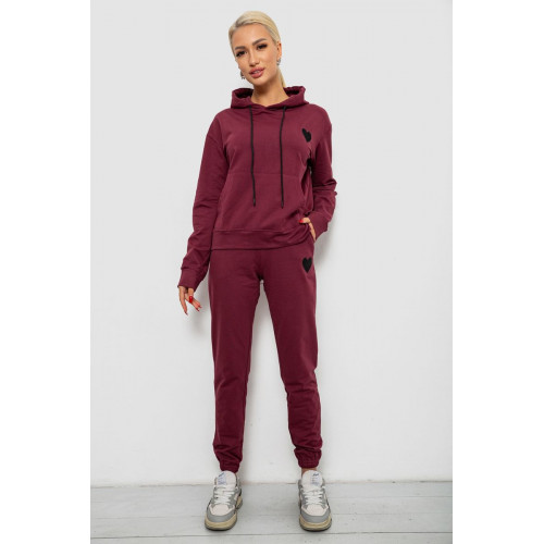 Спортивный костюм женский двухнитка, цвет сливовый, 214R1419-004