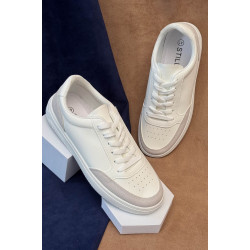 Кеды мужские, цвет бело-серый, 248RR198-7R