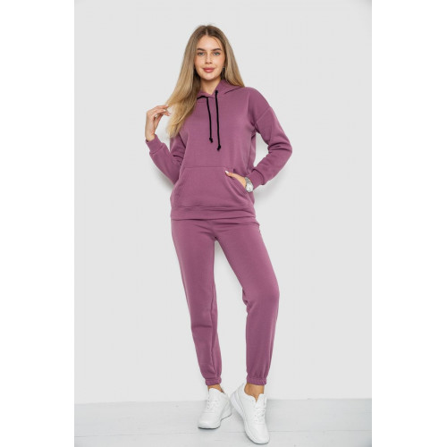 Спорт костюм женский на флисе, цвет сливовый, 241R1530